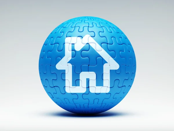 Puzzle Home Ikone — Stockfoto