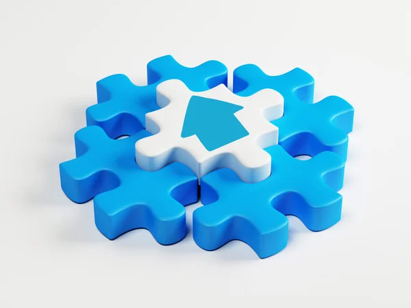 Puzzle Home Icon — Stock Photo, Image