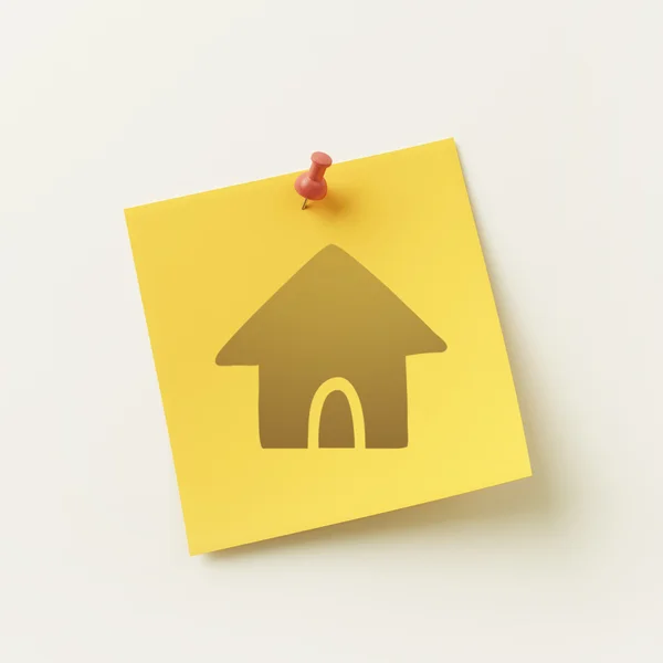 Sticky Note Home Icône — Photo