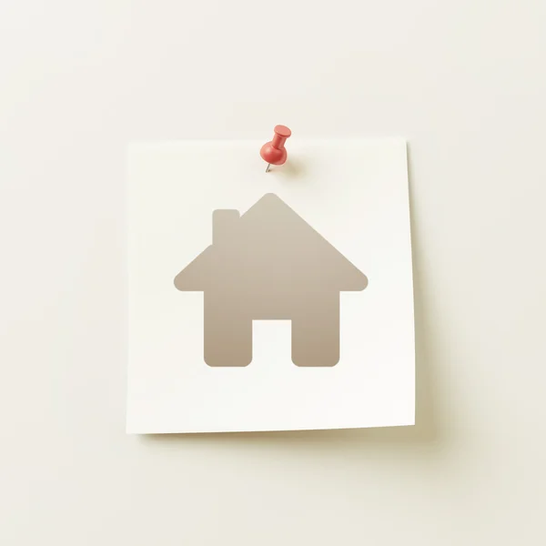 Sticky Note Home Icône — Photo