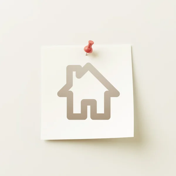 Sticky Note Home Icône — Photo