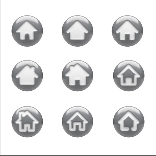 Home Icons isolated on white — Stock Photo, Image