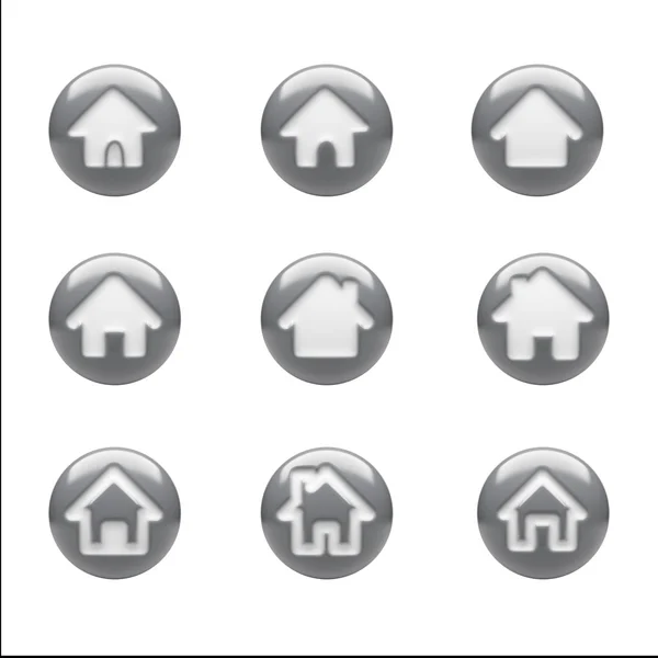 Home Icons isolated on white — Stock Photo, Image