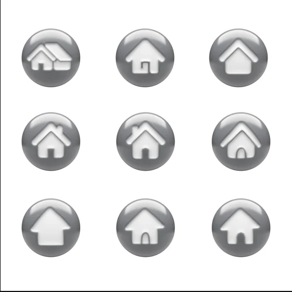 Home Icons isolated on white — Stock Photo, Image