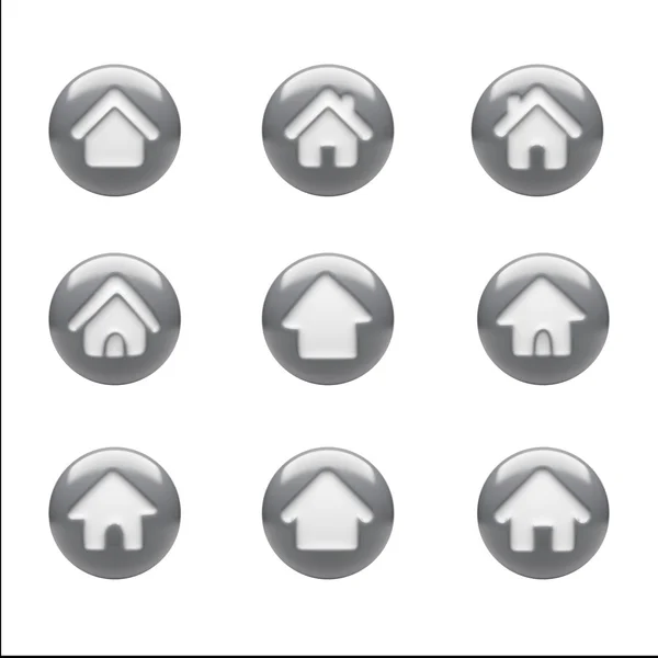 Home Icons isolated on white — Stock Photo, Image