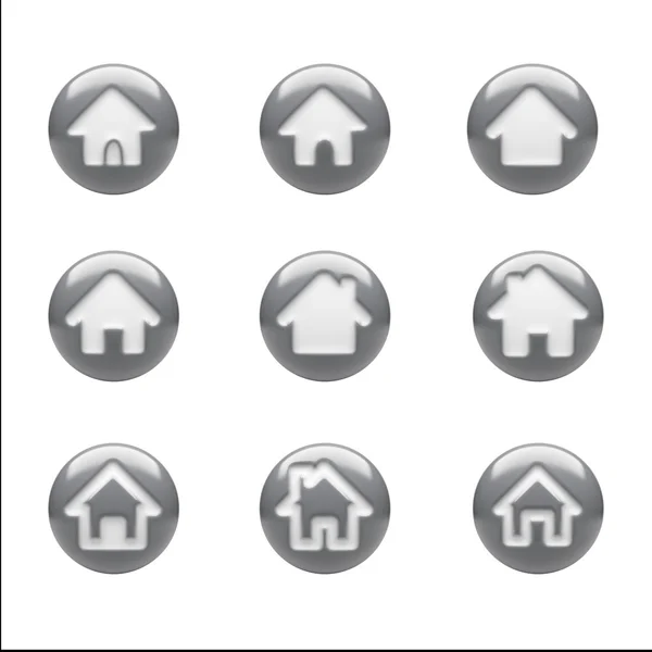 Home Icons isolated on white — Stock Photo, Image