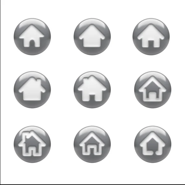 Home Icons isolated on white — Stock Photo, Image