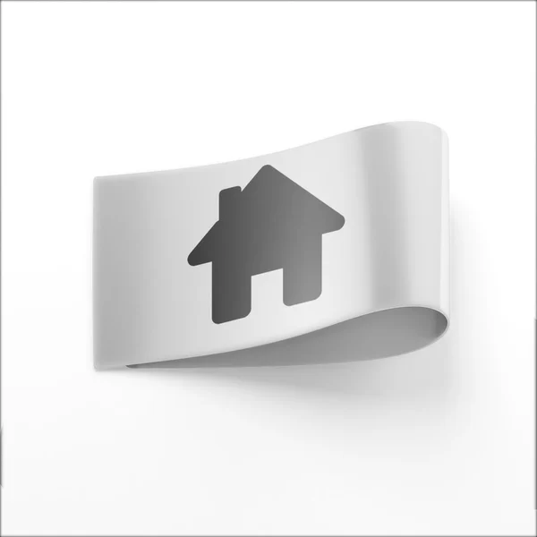 Label Home Icon — Stock Photo, Image