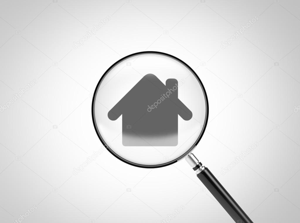 Magnifying Glass Home Icon