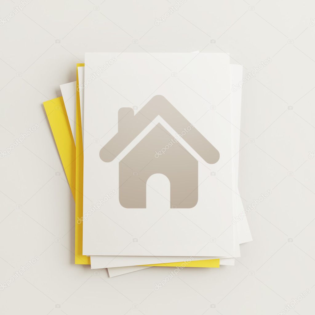 Sticky Note Home Icon — Stock Photo © eabff #57336895