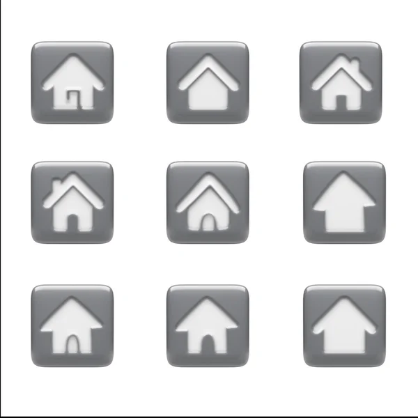 Home Icons isolated on white — Stock Photo, Image