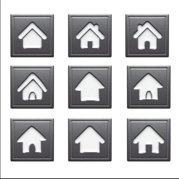 Home Icons isolated on white — Stock Photo, Image