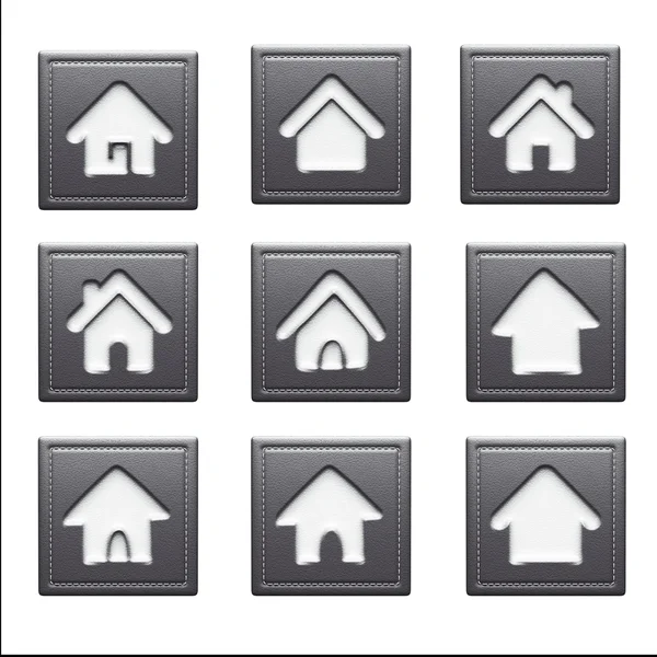 Home Icone isolate su bianco — Foto Stock