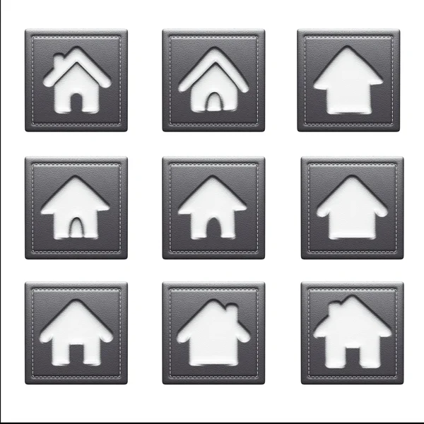 Home Icons isolated on white — Stock Photo, Image