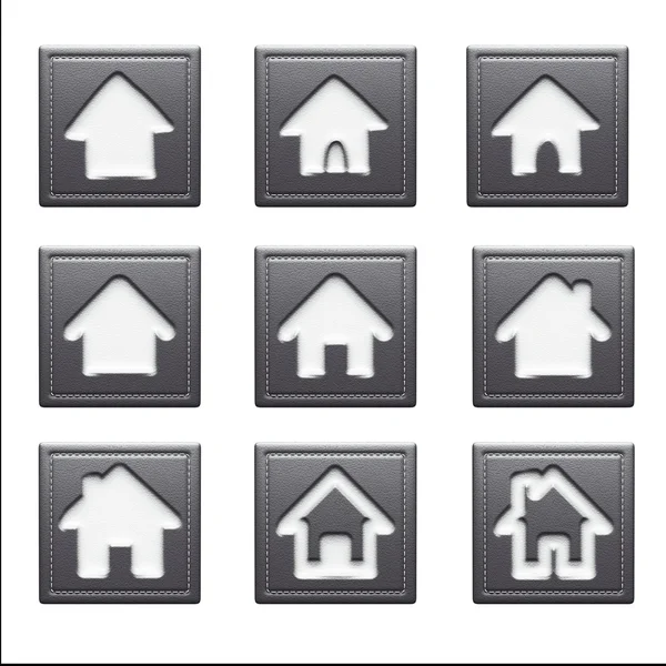 Home Icons isolated on white — Stock Photo, Image