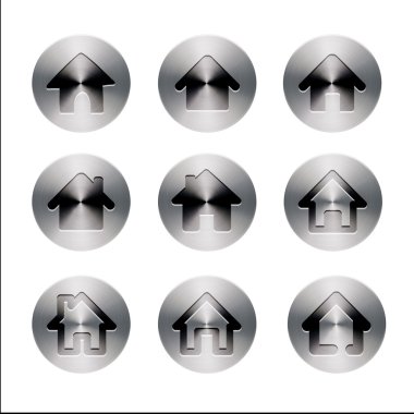 Ev simgeler üzerinde beyaz izole