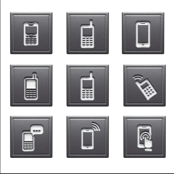 Contact Icons isolated on white — Stock Photo, Image