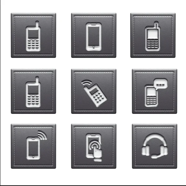 Contact Icons isolated on white — Stock Photo, Image