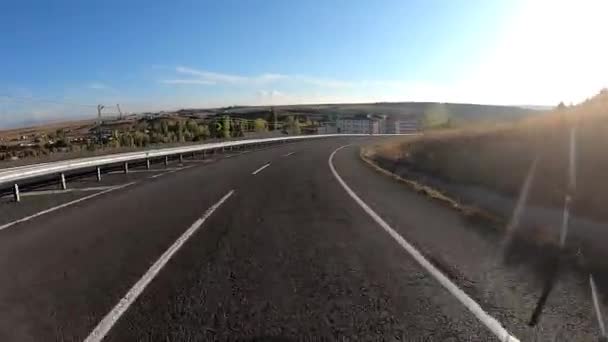 Viagem Moto Irã Estrada Turca Fronteira Entre Turquia Irã — Vídeo de Stock