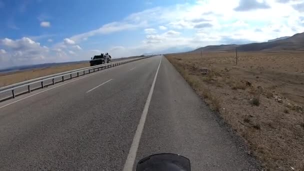 Moto Reise Den Iran Und Die Türkische Straße Grenze Zwischen lizenzfreies Stockvideo