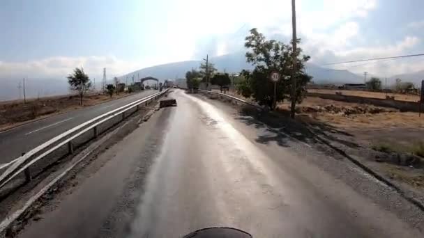 Voyage Sur Route Iranienne Turque Frontière Entre Turquie Iran Séquence Vidéo