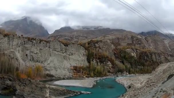 Moto Przygoda Iranu Turcji Piękne Jezioro Góry Klip Wideo