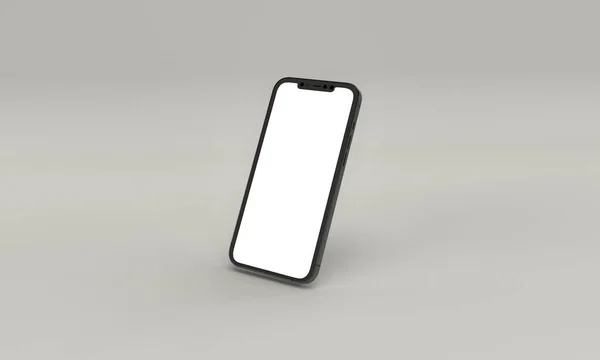Render Illustration Generic Phone Mock White Design High Key — Stockfoto