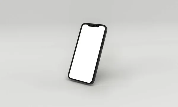 3Dレンダリングイラスト一般的な電話モックアップ白いデザインの高いキーで — ストック写真