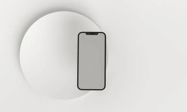 Renderowanie Ilustracja Ogólny Telefon Makieta Białym Projekcie Wysoki Klucz — Zdjęcie stockowe