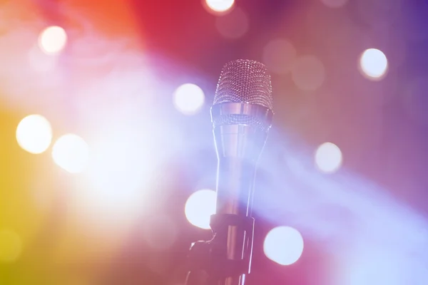 Microphone on stage — Stock Photo, Image