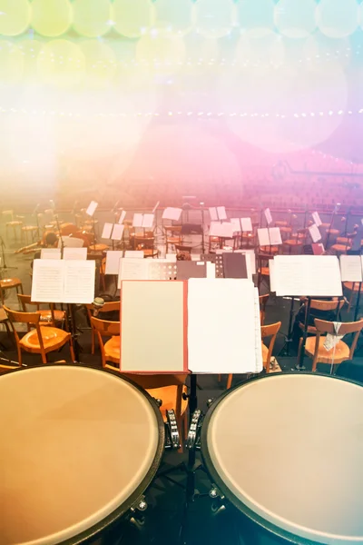 Timpani en el escenario — Foto de Stock