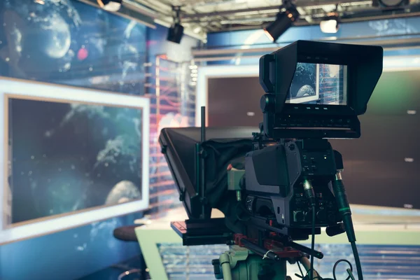 Televizyon stüdyo ile kamera ve ışık - Tv haber kayıt