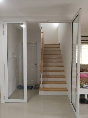 Mimari arka planda modern alüminyum cam desen