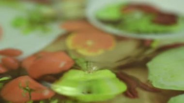 Su damlası konseptiyle rahatlayın, sinema filmi