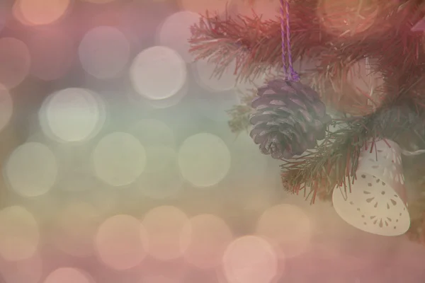 Noel ağacı süsleme arka plan bulanıklık — Stok fotoğraf