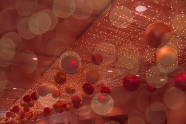 Noel süsler ile bulanık Bokeh