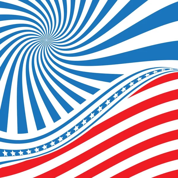 Americká vlajka. Národní symbol Spojených států amerických. Vektorová ilustrace.Vlajka USA. Americký symbol. Ikona vlajky USA. Ilustrace pro Den nezávislosti země — Stockový vektor