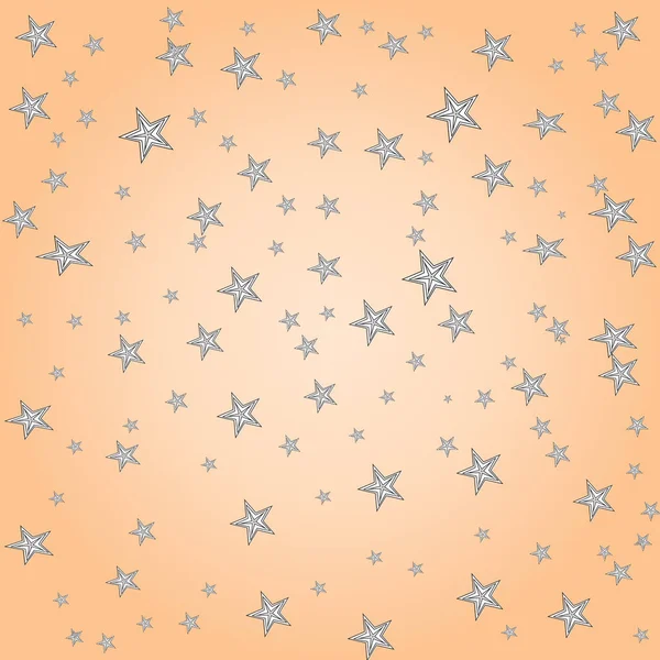 Pastel estrelas simples padrão infantil bonito, vetor —  Vetores de Stock