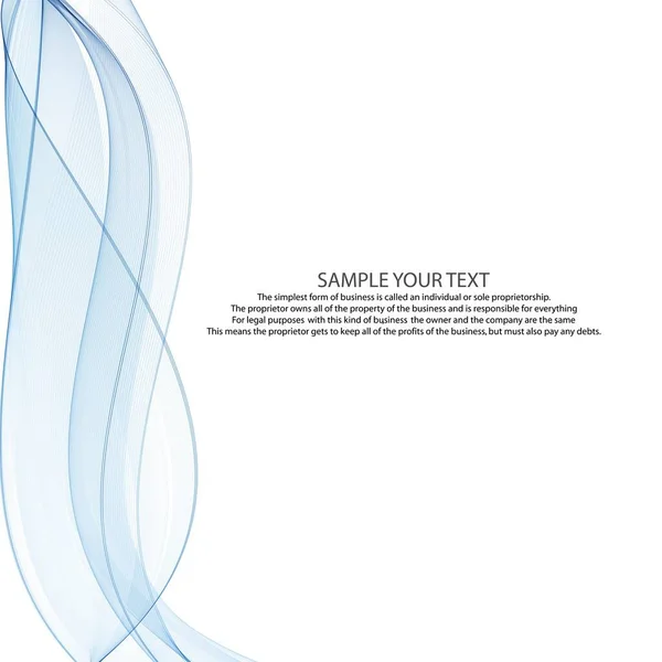 概要波の設計要素。青い波広告のためのレイアウト — ストックベクタ