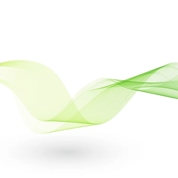 Grüne Welle auf weißem Hintergrund.Abstrakte transparente Welle Hintergrund — Stockvektor
