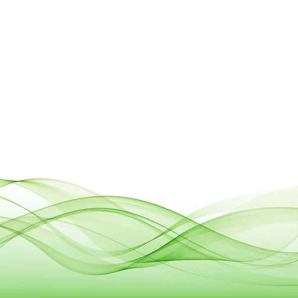 Abstrakter Hintergrund mit grünen Wellen. Layout für Werbung. Hintergrund der Präsentation — Stockvektor