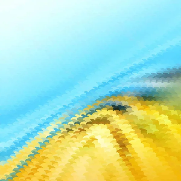 Gradiente azul y amarillo mosaico abstracto, geométrico de bajo estilo poli, diseño de ilustración vectorial — Vector de stock