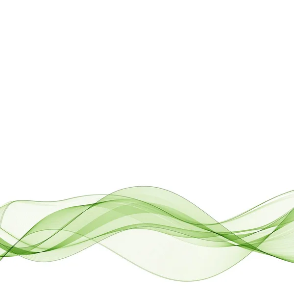 ベクトルイラスト緑の煙波でカラフルな背景を抽象化。第10話 — ストックベクタ