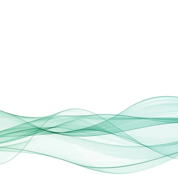 Grüne Welle auf weißem Hintergrund.Abstrakte transparente Welle Hintergrund — Stockvektor