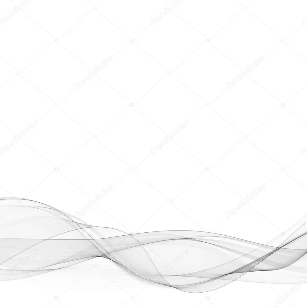Elegant abstract smooth swoosh speed gray wave modern stream background. Vector illustration
