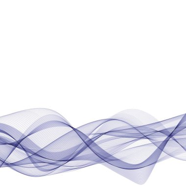 Mavi vektör dalgası. Soyut çizgiler. Reklam düzeni. 10 saniye.