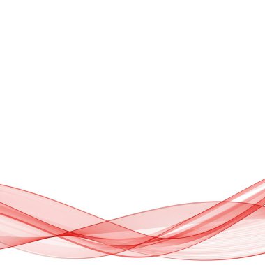 Soyut pürüzsüz renk dalga vektörü. Eğri akış kırmızı hareket illüstrasyonu. 10 saniye.