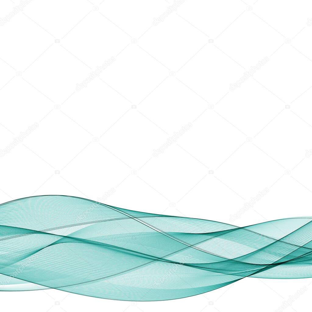 mint abstract wave. Green vector image. eps 10