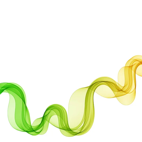 Onda brillante de dos colores. Imagen abstracta vectorial. Tonos amarillo y verde. eps 10 — Archivo Imágenes Vectoriales