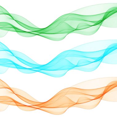 Soyut renkli dalgalar ayarlandı. tasarım elemanı. Çizim. 10 saniye.